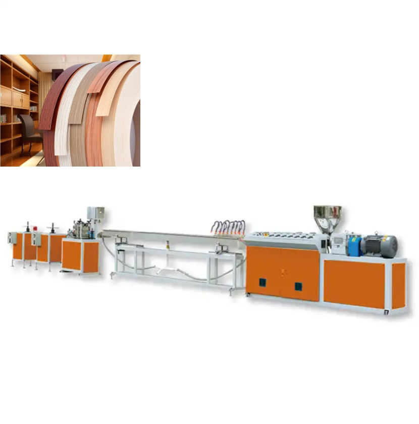 PVC edge banding ສາຍການຜະລິດ pvc edge banding machine banding extrusion line